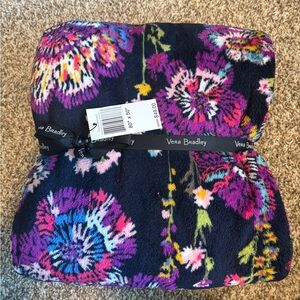 Vera Bradley Navy Floral Throw Blanket